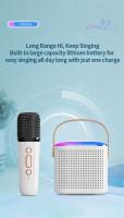 Máquina de Karaoke inalámbrica portátil con micrófono Dual, Altavoz Bluetooth PA, sistema KTV DSP, sonido estéreo HIFI, luces LED de colores RGB - details 13