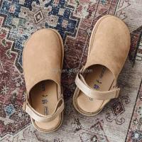 Nuevos zuecos Golden Coast de alta calidad para mujer con sandalias de verano antideslizantes 35-44 #   mula de hombre de ante de vaca real - details 4