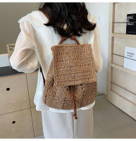 Bolso de paja para mujer, mochila de paja, moda, día trenzado, playa, verano - details 2