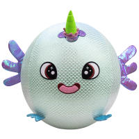 COLORBABY - Biggies Peluche hinchable unicornio, unicornio fantasía, perro, perro brillante, dragón, ajolote hinchable, cuenta con hinchador de pie, tamaño XXL, peluche gigante, regalos niños 3 años - details 4