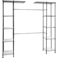 Sistema organizador de armario extensible, 57-80''L x 14''W x 72''H, Bronce - details 5