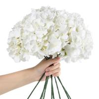 6PCS Flores de Seda de Hydrangea Diseño de Centro de Boda DIY para Decoración de Fiesta en Casa - details 0