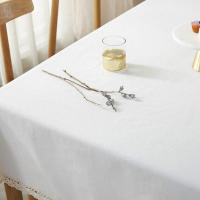 Mantel de Encaje Blanco Clásico Cubierta de Mesa Rectangular a Prueba de Polvo para Sala de Estar, Cocina, Picnic Decoración del Hogar - details 5