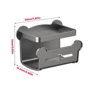 Estante de papel higiénico de plástico, soporte de papel higiénico de doble capa sin perforaciones, ahorra espacio, estante de papel en rollo montado en la pared para Baño, 3 uds. - details 0