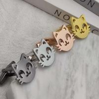 Gemelos de gato de acero inoxidable, accesorios decorativos clásicos, botones de camisa de moda, regalo del novio - details 6