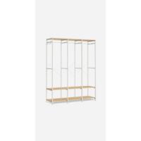 SONGMICS Armario de tela, armario portátil con barras para colgar, perchero, plegable, guardarropa, para dormitorio, estudio, 140 x 43 x 174 cm, gris RYG02GY - details 19