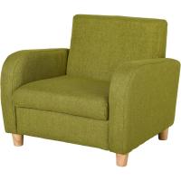Sillón Infantil Mini Sofá para Niños de +3 Años con Asiento Acolchado Reposabrazos y Estructura de Madera Carga Máx. de 65 kg 49x45x44 cm Verde - details 0