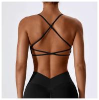 Top corto de gimnasio mejorado para yoga para mujer, sujetador deportivo ajustado sin costuras, sujetador transpirable - details 24