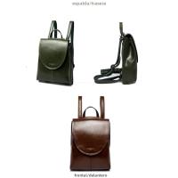 Nueva mochila, mochila simple para mujer, cuero de cera de aceite, mochila pequeña informal, bolso de viaje de alta gama de moda - details 19