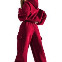 Nuevo conjunto de sudadera con capucha deportiva de ocio a la moda para mujer de otoño e invierno - details 2