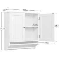 Pared 2 Niveles baño, Mara, Estante Ajustable en Altura - details 4