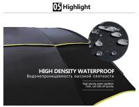Paraguas grande de doble capa para hombre y mujer, sombrilla resistente a la lluvia y al viento, portátil, 3 pliegues, 130cm - details 8
