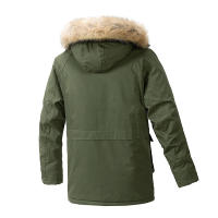 Chaqueta gruesa de lana para hombre, abrigo a prueba de viento con Cuello de piel y capucha, Parka informal de marca clásica, a la moda, novedad de invierno, 2024 - details 4