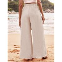 Pantalones anchos con cintura elástica para mujer Ropa de moda primavera-verano - details 5