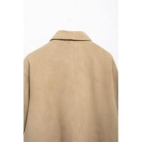 -2025 Chaqueta corta con cuello vuelto para mujer, lana de venado Simple, moda de otoño, nueva llegada - details 9