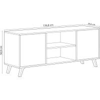 Mueble de Televisión para Sala de Estar 57 x 140 x 40 cm Adecuado para TV de 32/40/50/55/60" - details 12