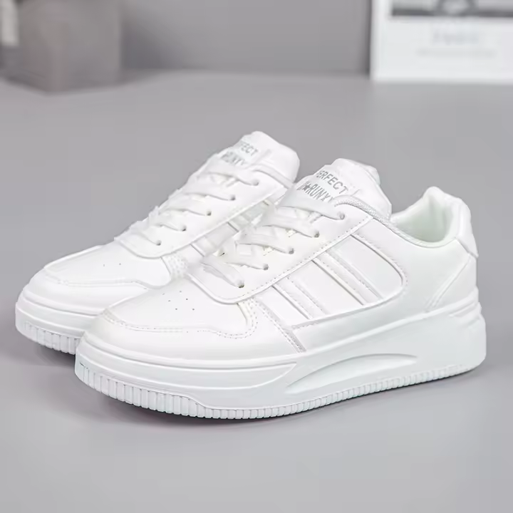 Zapatillas Blancas para Mujeres Moda Deportiva de Primavera Versátiles Calzado Casual para Estudiantes - 1