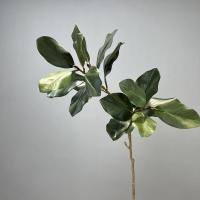 Planta de Magnolia Artificial grande, hojas de goma hechas a mano, rama de árbol de Magnolia simulada, 2 tenedores, plantas artificiales de 110cm - details 3