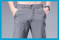 Pantalones de Seda de Hielo de Verano Cintura Elástica Recta Transpirables para Hombres - details 10