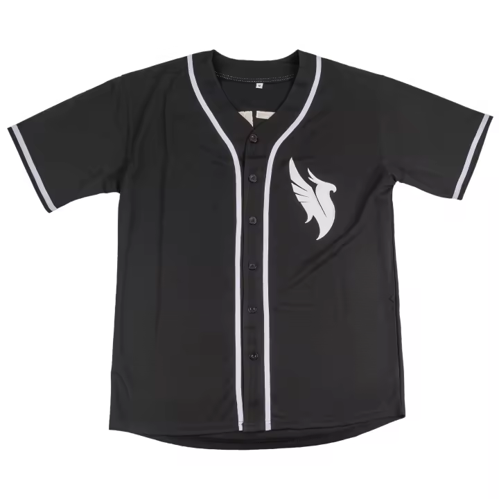 Camiseta bordada de béisbol para hombre, camisa con botones, Parte delantera cosida con pájaros, #3, Outdoot - 1