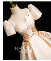 Elegante Vestido de Satén Francés para Mujeres Ideal para Bodas, Reuniones Anuales, Actuaciones de Arte Moda de Alta Sensación - details 9