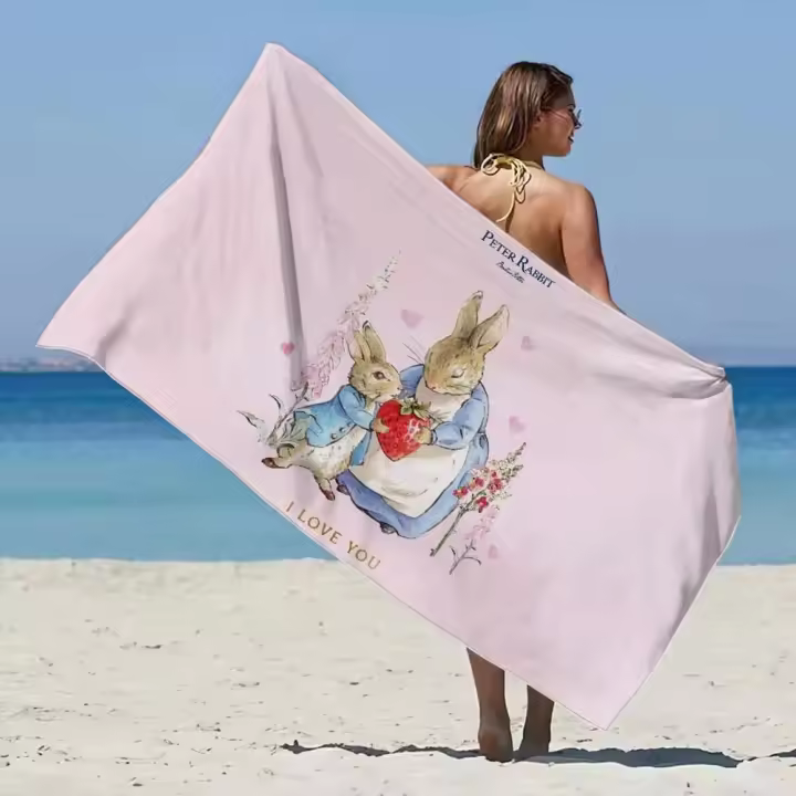 Peter Rabbit-toalla de secado rápido para Fiess, paño de microfibra para acampar, Sauna, toallas absorbentes para gimnasio con diseños para el hogar - 1