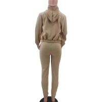 Conjunto de ropa de mujer de 3 piezas, suéter con capucha con forro polar, camiseta sin mangas y pantalones deportivos - details 29