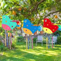 Paquete de 6 kit de manualidades con carillón de viento de pájaro 3D para niños, pintura DIY y construcción de manualidades de animales de madera, regalos de cumpleaños para niñas/niños - details 4
