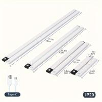 1 luz LED para gabinete con sensor de movimiento, iluminación debajo del mostrador, luces nocturnas de cocina recargables por USB magnéticas inalámbricas, luz con pilas para armarios, armarios, escaleras, pasillo, estante de 3,9" o 7,9" - details 0