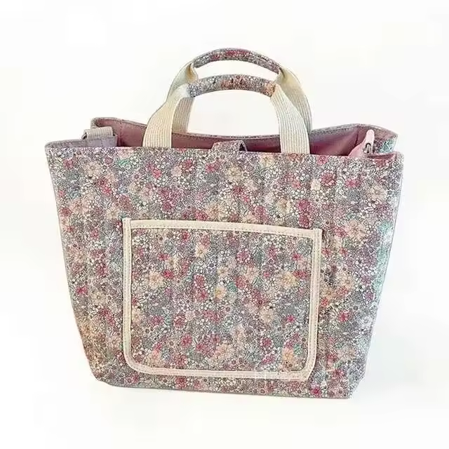 Ral Printing Mummy-pañales grandes de algodón para cochecito, bolsa de almacenamiento multifuncional ligera para madre - 1