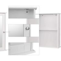 Mueble Espejo Mueble Pared baño Espejo Estante Mueble Joyero Mara 42 x 58,5 x 12 cm Blanco - details 5