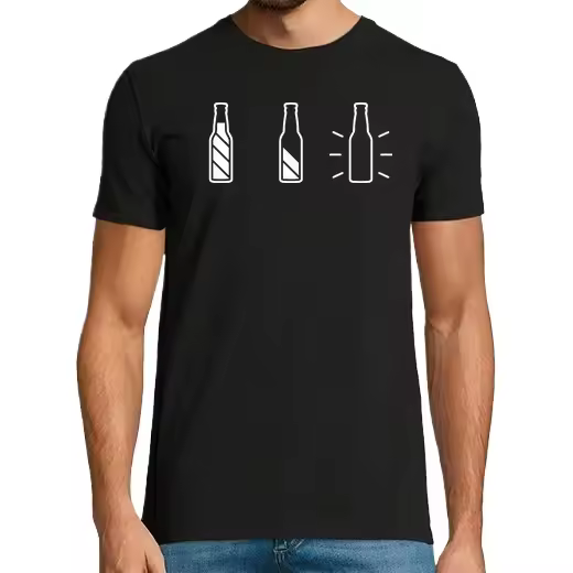 Batería Baja (Cerveza) Camisetas CERVEZA,Pack Regalo Camiseta Personalizada - 1