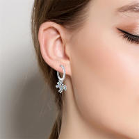 2023 100% Plata de Ley 925 2 uds pendientes de aro con dijes para mujer elegantes pendientes de arcoíris de ensueño regalos de joyería de cumpleaños perfectos - details 11