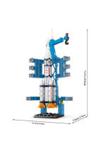 Building Block Toy Micro Particle Assembly Puzzle Space Rocket Cool Desktop Decoration Model Gift Boy Toy - details 9