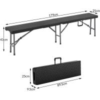 Banco de Camping 8 Personas Exterior Interior con Asa Negro - details 1