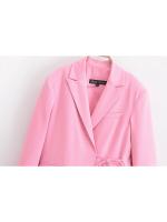 Conjunto de Traje Casual para Mujer de Cintura Alta Blazers Rectos Moda Plus Size - details 7
