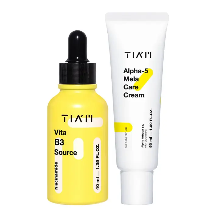 Rutina TIAM Dual Glow: fuente de Vita B3 y crema Alpha-5 Mela, juego coreano para el cuidado de la piel - 1