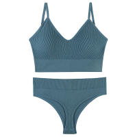 Sujetador deportivo de color sólido para mujer, ropa interior de gimnasio, yoga, entrenamiento atlético, suave, acolchado, 2 piezas - details 16