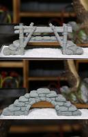 Figurita de puente de piedras de arena en miniatura, adornos de terrario DIY, jardín de hadas, bonsái, Rocalla, decoración de habitación - details 1