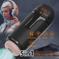 Leten 5 en 1 Copa de Masturbación Eléctrica Masculina Control por App Telescópica Real Oral Vagina Succión Boquilla Juguetes Sexuales para Hombres Adultos - details 3