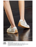 Cuero nuevos zapatos de entrenamiento moral deportivo de fondo plano zapatos blancos casuales para mujer - details 21