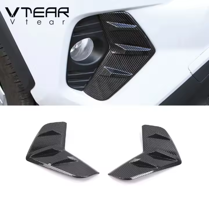 Cubierta de cejas para luz antiniebla delantera para Toyota RAV4 XA50 2019-2023 Accesorios de automóvil Modificación exterior Partes de chromado - 1