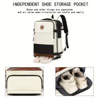Mochila con compartimento para zapatos, bolsa para computadora portátil de 15,6 pulgadas, puerto de carga USB, múltiples compartimentos y correas ajustables, mochila informal y de negocios aprobada por la aerolínea para el trabajo o viajes, mochila para v - details 5