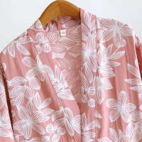 2025 kimono japonés, nuevo 100% algodón holgado estilo kimono con cordones albornoz, vestido de sudoración, pijamas, pijamas de mujer - details 11