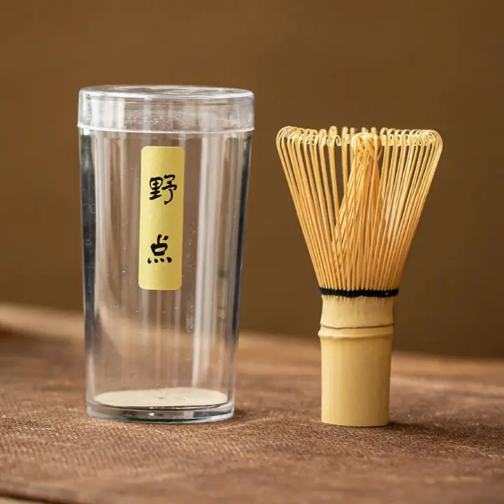 Juego de té japonés Matcha, herramientas de té Matcha, batidor de polvo de té Matcha, accesorios de bambú, cepillo de bambú, útil, 80 flecos - 1