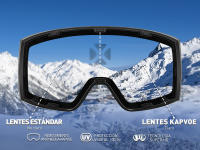 Gafas de esquí Kapvoe Nuevas Doble Capa Anti-Niebla para Snowboarding Material Superior Deportes al Aire Libre Esquí - details 1
