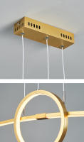 NEO Gleam-Lámpara Led minimalista para decoración del hogar, candelabro moderno de color negro y dorado para comedor, cocina y Bar - details 6