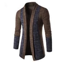 Cárdigan para hombre, suéter multifuncional de estilo coreano de punto de color contrastante con retales, nuevo - details 3