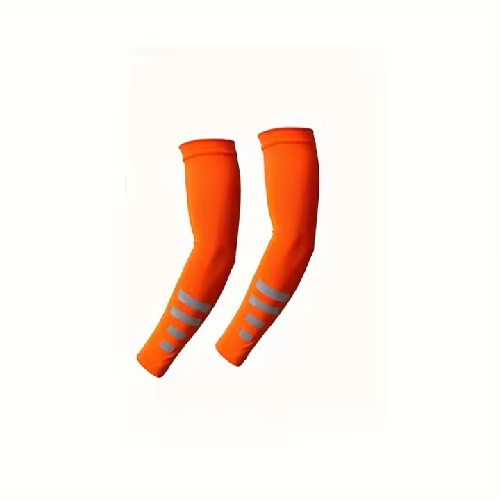 5 Mangas de protección solar de verano para deportes - Protección, Tela de secado rápido y transpirable, Diseño de franja reflectante elástica, Material de spandex, Lavar a mano - Ideal para correr de noche, ciclismo, golf, senderismo y conducir - 1