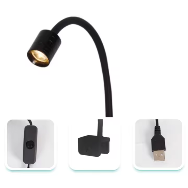 Mini lámpara ajustable con Clip, luz LED impermeable para acuario de 3W, ahorro de energía, USB, luz para plantas de acuario, accesorios para acuario - 1